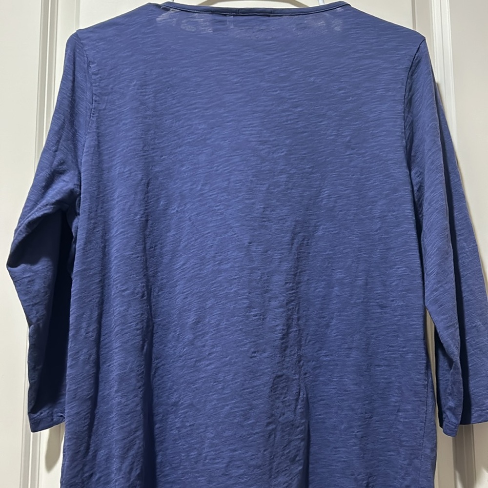 L.L. Bean detailed crochet embellished tunic boho top 3/4 sleeves cotton size S - Picture 8 of 8